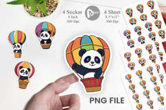 Balloon Panda Sticker Product Image 1