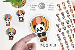Balloon Panda Sticker Product Image 1