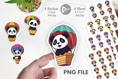 Balloon Panda Sticker Product Image 1