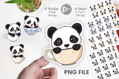 Teacup Panda Sticker Product Image 1