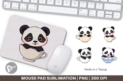 Mouse Pad Teacup Panda Product Image 1