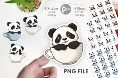 Teacup Panda Sticker Product Image 1