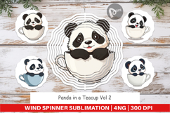 Wind Spinner Teacup Panda Product Image 1