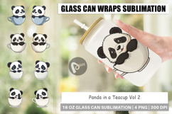 Glass Can Teacup Panda Product Image 1