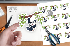 Swing Panda Sticker Product Image 1