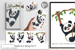 Digital Paper Swing Panda Product Image 1