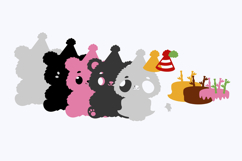 Panda day party 3D SVG Product Image 3