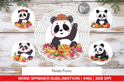 Wind Spinner Picnic Panda Product Image 1