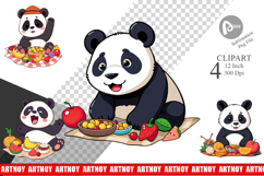 Picnic Panda Clipart Product Image 1