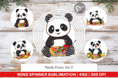 Wind Spinner Picnic Panda Product Image 1