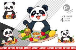 Picnic Panda Clipart Product Image 1