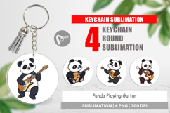 Keychain Guitar Panda Product Image 1