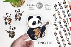 Guitar Panda Sticker Product Image 1