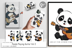 Digital Paper Guitar Panda Product Image 1