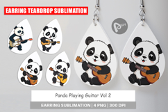 Earring Guitar Panda Product Image 1