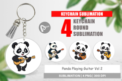 Keychain Guitar Panda Product Image 1