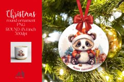 Christmas Round Ornament Sublimation PNG Product Image 1