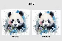 Panda Tumbler Wrap , Alcohol Ink Tumbler Wrap, Panda Png, Cute Tumbler Wrap