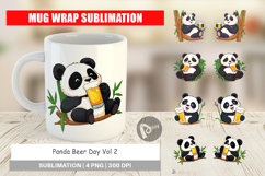 Mug Wrap Panda Beer Day Product Image 1