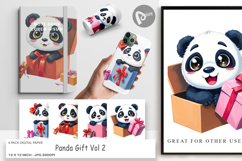 Digital Paper Panda Gift Product Image 1
