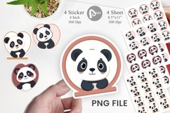 Sticker Heart Panda Product Image 1
