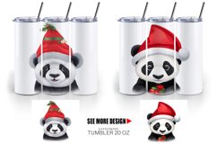 Panda Christmas | Tumbler Sublimation Wrap Product Image 2