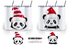 Panda Christmas | Tumbler Sublimation Wrap Product Image 3