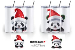 Panda Christmas | Tumbler Sublimation Wrap Product Image 4