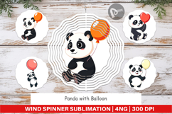 Wind Spinner Balloon Panda Product Image 1