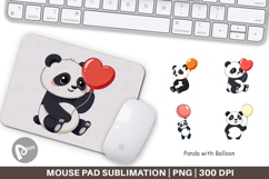 Mouse Pad Balloon Panda Product Image 1