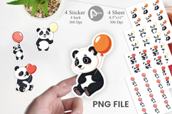 Balloon Panda Sticker Product Image 1