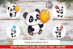 Wind Spinner Balloon Panda Product Image 1