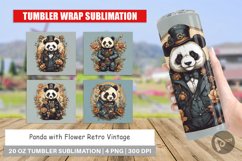 Tumbler Sublimation Wrap Steampunk Panda Product Image 1