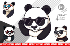 Cool Panda Clipart Product Image 1