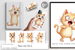 Digital Paper Panic Cat Product Image 1
