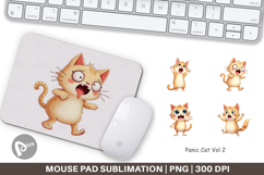 Mouse Pad Panic Cat Product Image 1