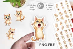 Panic Cat Sticker Product Image 1