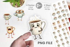 Panic Coffee Sticker Product Image 1