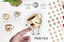 Panic Coffee Sticker Product Image 1