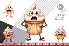 Panic Cupcake Clipart Product Image 1