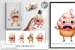 Digital Paper Panic Cupcake Product Image 1