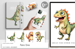Digital Paper Panic Dino Product Image 1