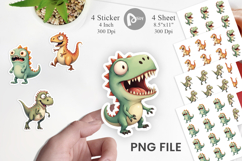 Panic Dino Sticker Product Image 1