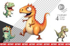 Panic Dino Clipart Product Image 1