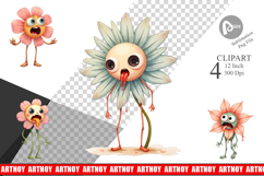 Panic Flower Clipart Product Image 1