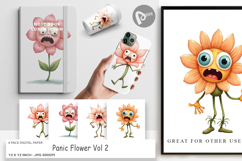 Digital Paper Panic Flower Product Image 1