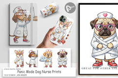 Panic Mode Dog Nurse Digital Paper Product Image 1