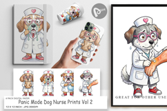 Panic Mode Dog Nurse Digital Paper Product Image 1
