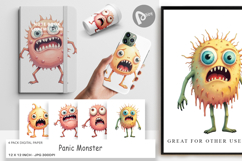 Digital Paper Panic Monster Product Image 1