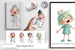 Digital Paper Panic Nurse Product Image 1